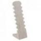 Présentoir à Bracelets cranté 30cm en bois massif | Finition Blanc Cérusé