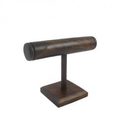 Présentoir / Rangement en bois pour bracelets et montres | Finition "Chocolat"