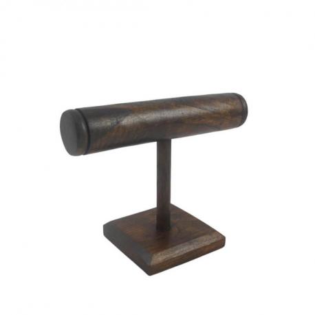 Présentoir / Rangement en bois pour bracelets et montres | Finition "Chocolat"