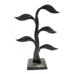 Arbre à Boucles d'Oreilles en bois 40cm | Finition "Noir Vintage"