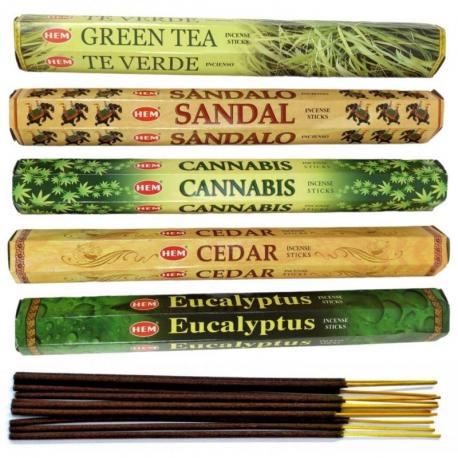 Assortiment d'encens - Bouquet "Senteurs naturelles" 5 parfums / 100 bâtons | HEM