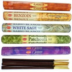 Assortiment d'encens - Bouquet "5 parfums". Lot de 100 bâtons marque HEM