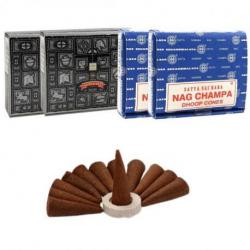 Encens Nag Champa + Super Hit. Lot de 4 boîtes de 12 cônes | Satya Sai Baba