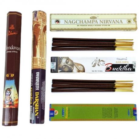 Assortiment d'encens "Magie d'Inde" | 5 Masalas d'exception