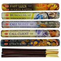Assortiment d'encens HEM - Bouquet "Business" (5 parfums). Lot de 100 bâtons