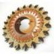 Miroir ethnique forme Soleil motif Lune, diamètre 40cm. Miroir ethnique forme Soleil motif Lune, diamètre 40cm.