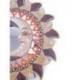 Miroir ethnique forme Soleil motif Lune, diamètre 25cm.
