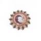 Miroir ethnique forme Soleil motif Lune, diamètre 25cm.
