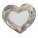 Miroir coeur en bois flotté 45x35cm. Décoration murale Miroir coeur en bois flotté 45x35cm. Décoration murale