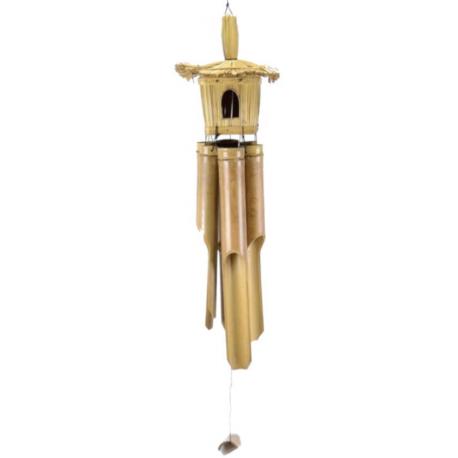 Carillon à vent en Bambou - Nichoir Carré en Paille