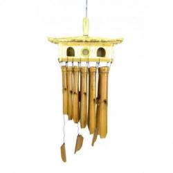 Carillon à Vent en Bambou - Grand Nichoir à Oiseaux en Paille