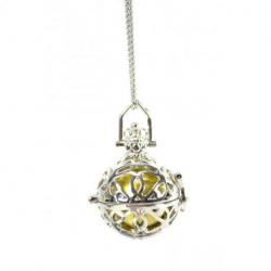 Collier fantaisie avec Bola de grossesse en métal argenté
