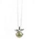 Collier fantaisie Bola de grossesse "Ailes d'Ange" en métal argenté