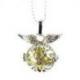 Collier fantaisie anti-stress Bola de grossesse "Ailes d'Ange" - métal argenté