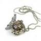 Bola de grossesse "Ailes d'Ange" en métal argenté Collier fantaisie