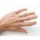 Bague homme / femme en cuivre blanc gravé "Om Mani Padme Hum"