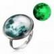 Bague "pleine lune" phosphorescente