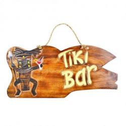 Grande plaque / enseigne en bois "Tiki Bar" 50cm fabrication artisanale. Grande plaque / enseigne en bois "Tiki Bar" 50cm fabrication artisanale.