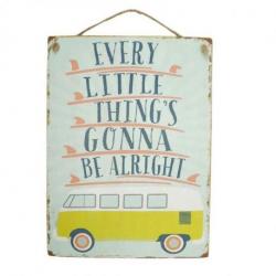 Tableau en bois "every little thing's gonna be alright" 40x30cm