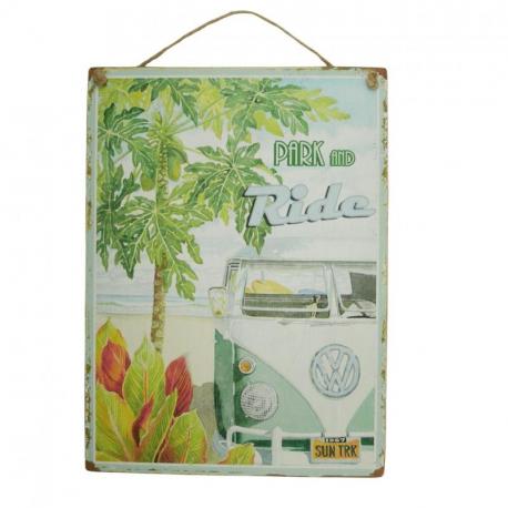Tableau en bois "Park and Ride" 40x30cm