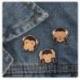 Pin's Les 3 singes de la sagesse. Broche dorée