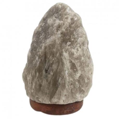 Lampe en cristal de sel de l'Himalaya gris de 1.5 à 2 kg