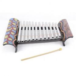 Xylophone en Bambou Motif Multicolore - Fabrication artisanale Xylophone en Bambou Motif Multicolore - Fabrication artisanale