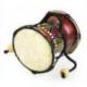 Mini Djembé Tambourin en bois et peau - Instrument de musique et objet déco