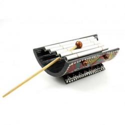 Mini xylophone en bambou et métal  - fabrication artisanale.