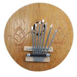 Sanza / Piano à pouce en Noix de Coco - Décor Tortue