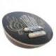 Karimba / Sanza / Piano à pouce en Noix de Coco - Motif sculpté 2 Tortues