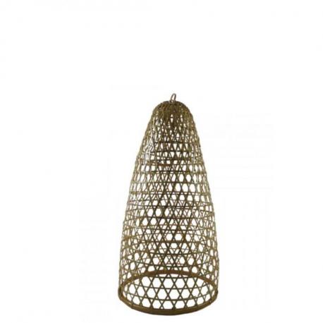 Suspension en rotin et bambou 48cm modèle Jimbaran - Création artisanale