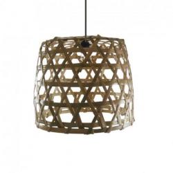 Suspension en rotin et bambou Ø40cm - Modèle Lovina Beach - Création artisanale