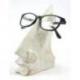Porte-lunettes présentoir à lunettes en bois finition patine blanche