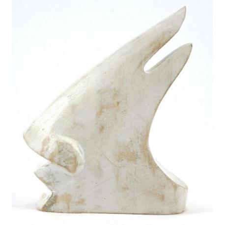 Porte-lunettes présentoir à lunettes en bois finition patine blanche