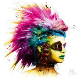 Tableau encadré Murciano, Femme punk, 81x81cm avec encadrement