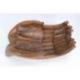 Grand vide-poche forme Mains en bois de suar 30x19cm