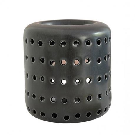 Brule parfum / Photophore "Coliseo" en ceramique noire