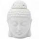 Brule parfum tete de Bouddha Zen en ceramique artisanale blanche