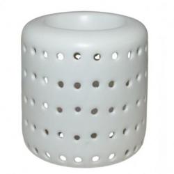 Brule parfum / Photophore "Coliseo" en ceramique blanche