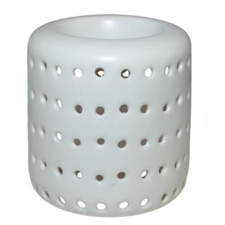 Brule parfum / Photophore "Coliseo" en ceramique blanche
