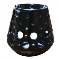 Brûle parfum / Photophore "Loob" en céramique noire