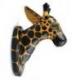 Patère 2 crochets Tête de Girafe en bois