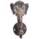 Patère murale Éléphant 1 crochet en laiton 15cm
