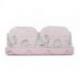 Porte-manteau mural Éléphants 4 crochets | Rose & Blanc