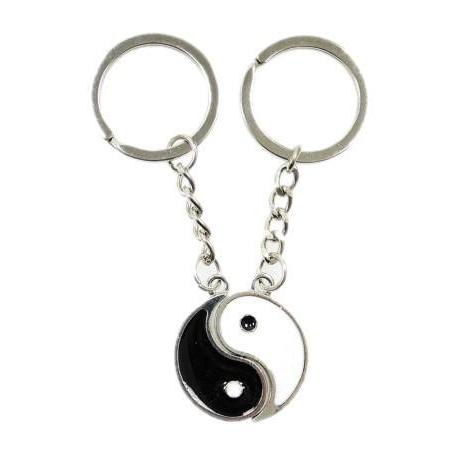 Porte-clés Yin Yang pour amoureux. Lot de 2 porte-clés.