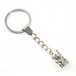 Porte-clé Maneki Neko en métal