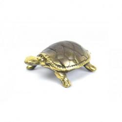 Tortue de terre en laiton - Statuette miniature 6cm