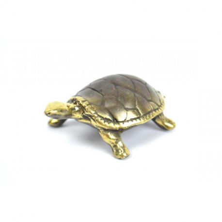 Tortue de terre en laiton - Statuette miniature 6cm