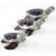 Trio de statuettes tortues en nacre et coquillage
